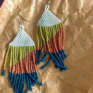 Ink + Alloy Beaded Fringe Earrings